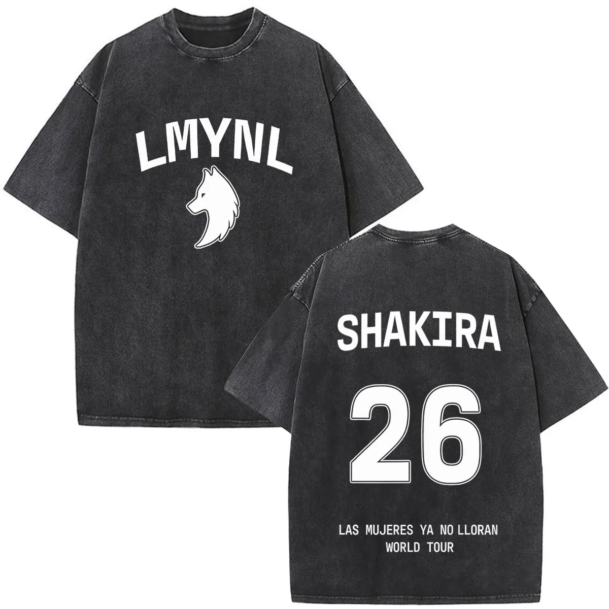 Shakira Las Mujeres Ya No Lloran 2026 Tour Print Vintage Washed Fan Geschenk T-Shirts Herren Damen Mode Locker Lässig Baumwoll-T-Shirt – Detail 2