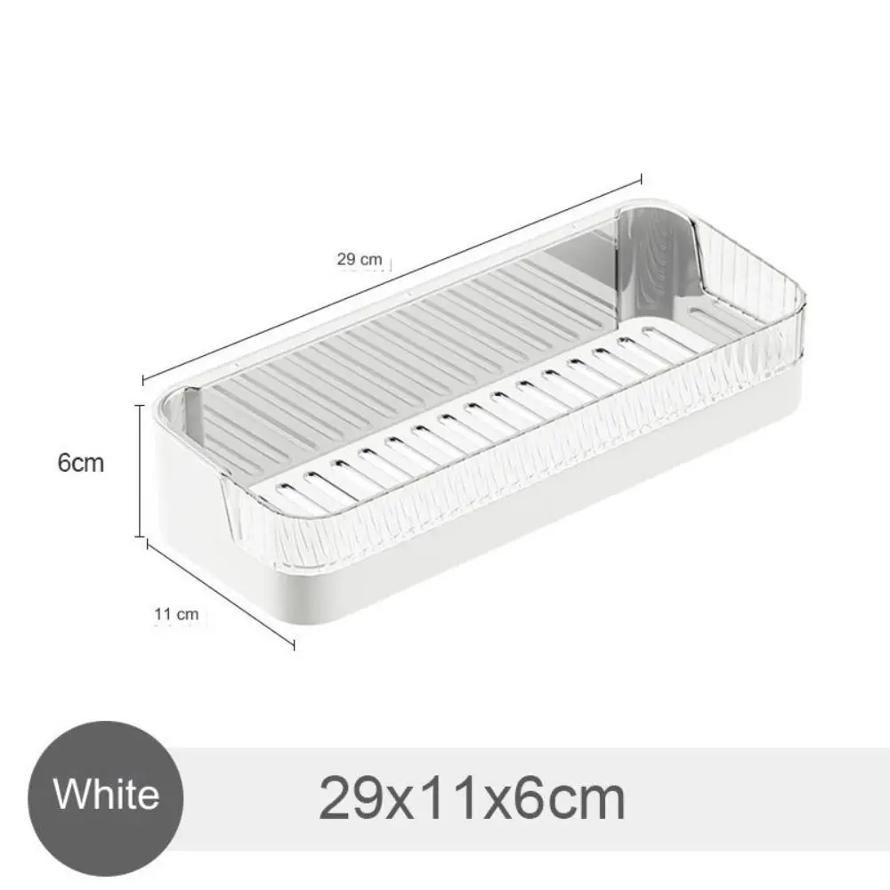 Wall-mounted Bathroom Storage Rack Punch-free White Soap Dish Strong Load-bearing Suction Cup Toilet Storage Rack