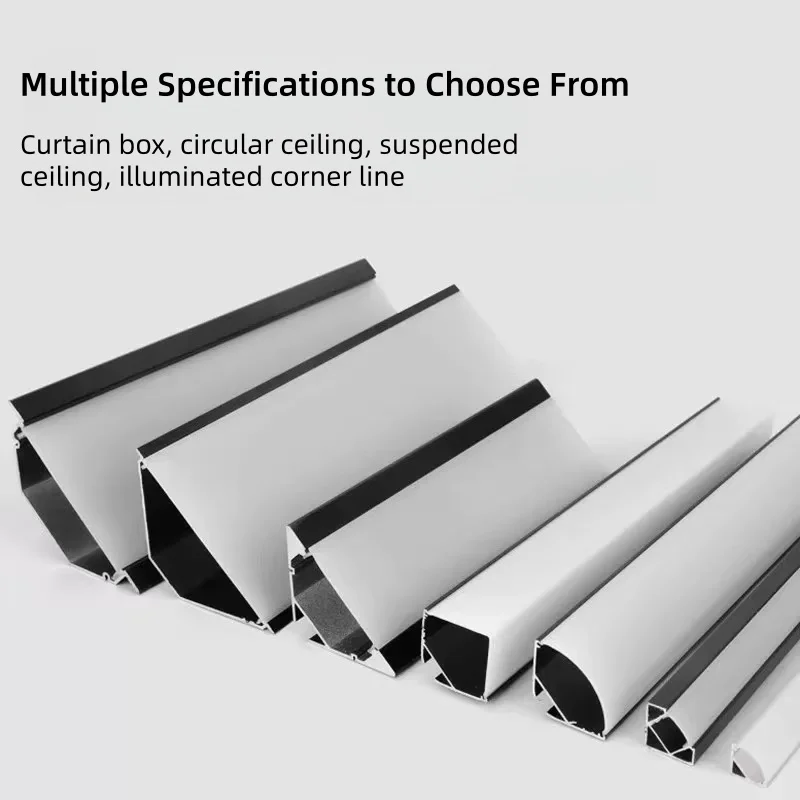 45 Degree Glow V shaped Led Aluminum Profile Channel Ceiling Top Corner wall Room Decor Linear Lighting Cabinet Hard Bar Lamp