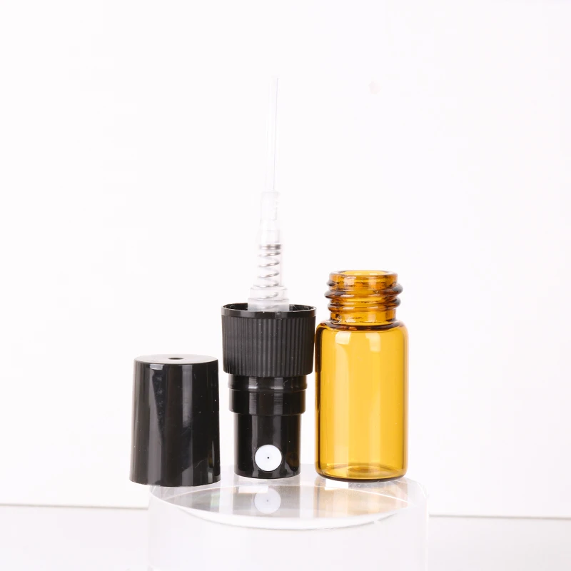 50/pcs 2ml brown ultra-fine mist spray bottle mini essential oil perfume bottle moisturizing spray bottle portable travel