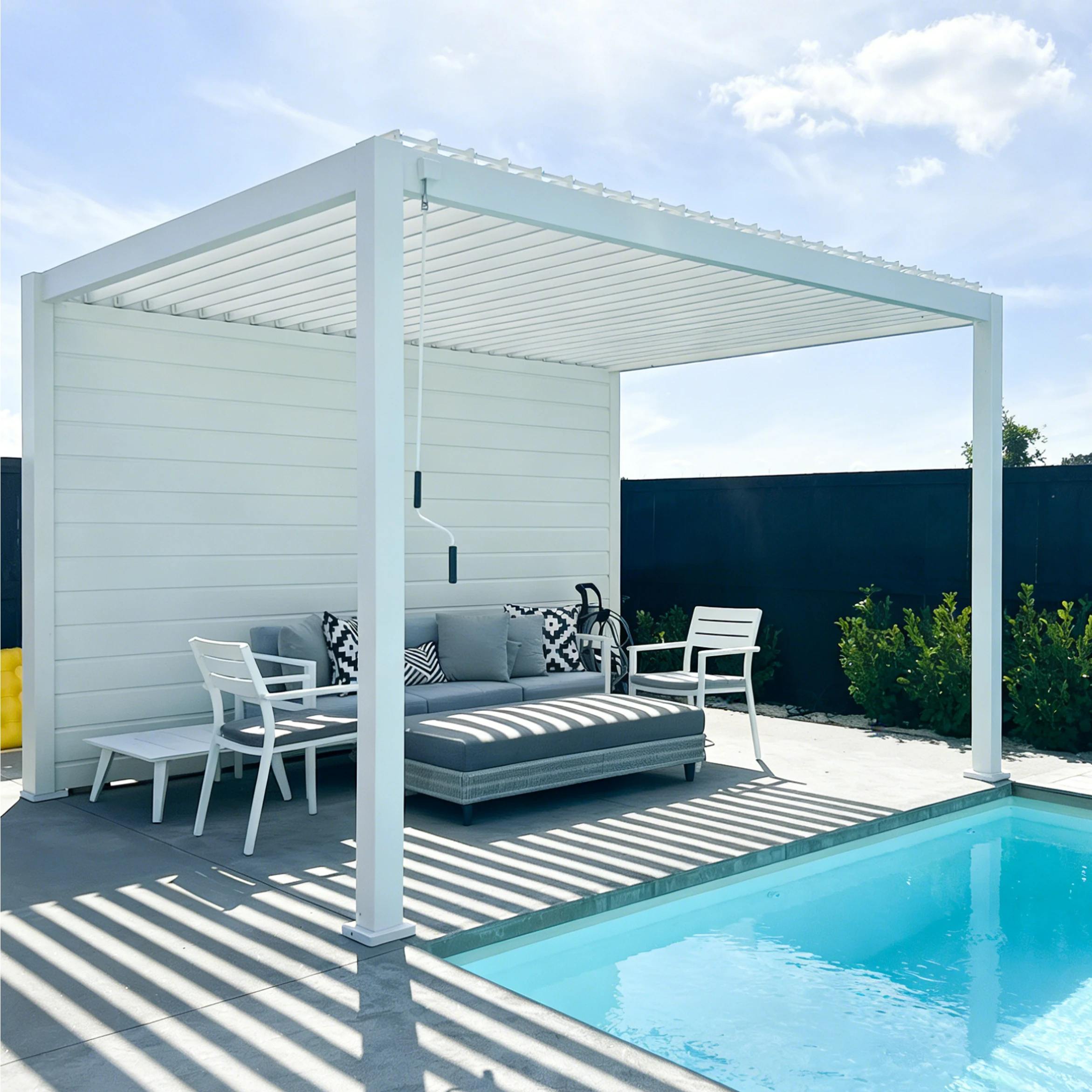 Pergola Gazebo Pavilion Retractable CE Source Factory Bioclimatic Aluminum Motorized Thickened Modern Eco-Friendly Free Balcony
