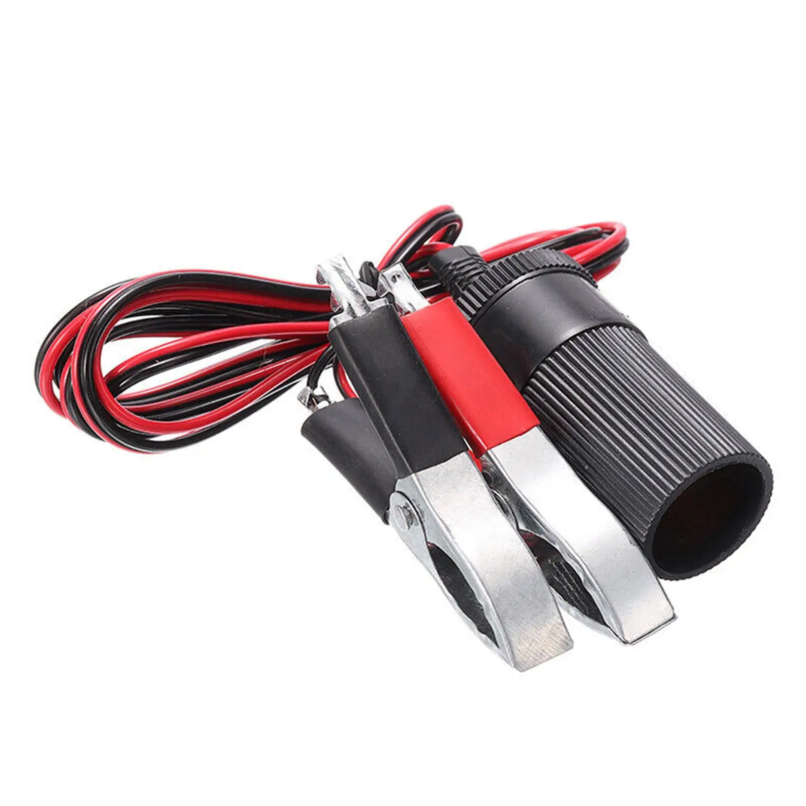 12V Car Auxiliary Cigarette Lighter Socket Connector Female To Alligator Clip Extension Connector To Terminal Batteries Socket