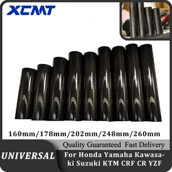 160mm 178mm 202mm 225mm 248mm 260mmCarbon Fiber Front Fork Guard Wrap Cover Motocross For Honda Yamaha Kawasaki Suzuki KTM CRF