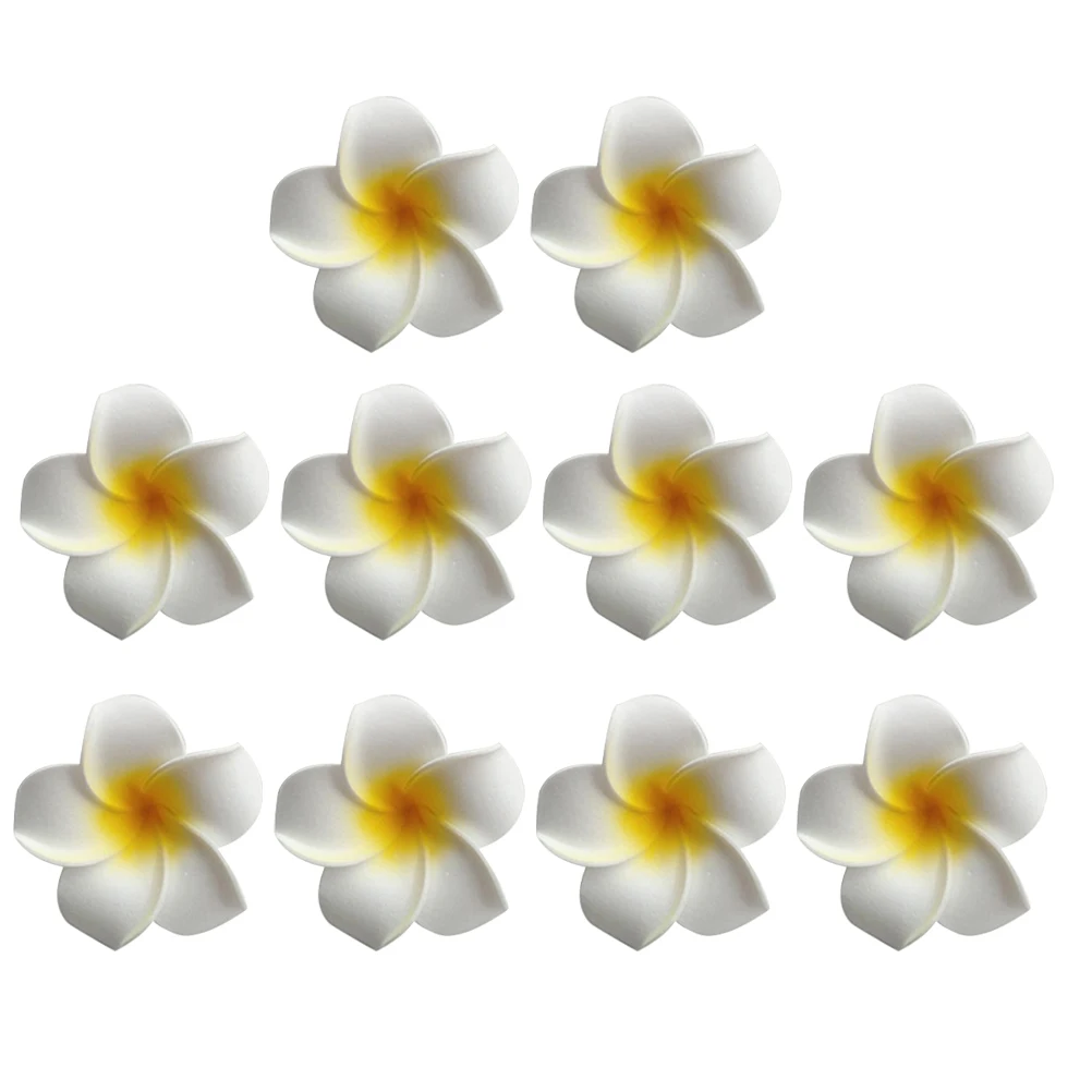 

10pcs HeadHeadpiece Hair7cm Hair Ornament EVA Safe Long Hawaii Flower Hair Clip Design Prom Party Church