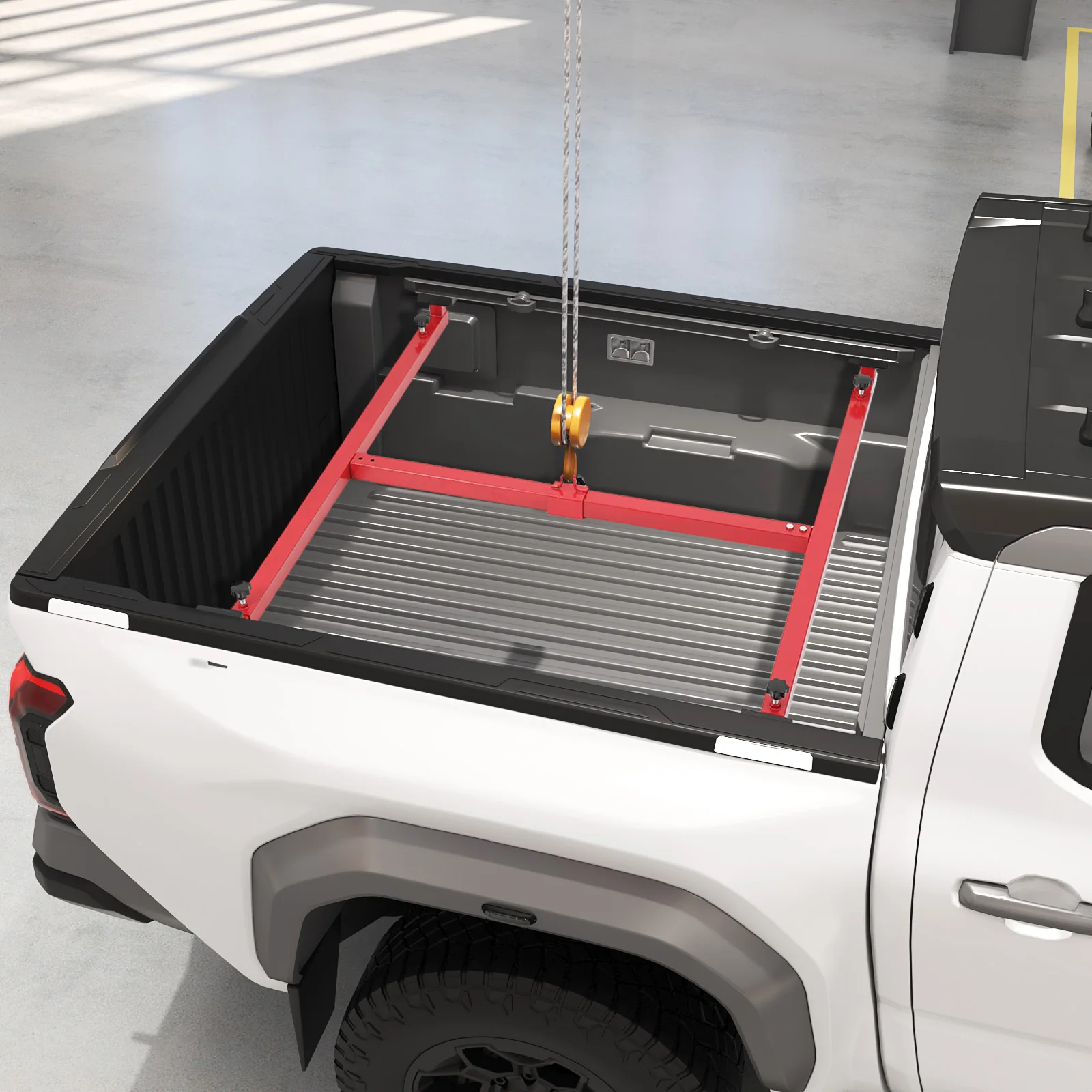 

Adjustable Truck Bed Lift Universal Red Powder Coated Steel 800LB Capacity