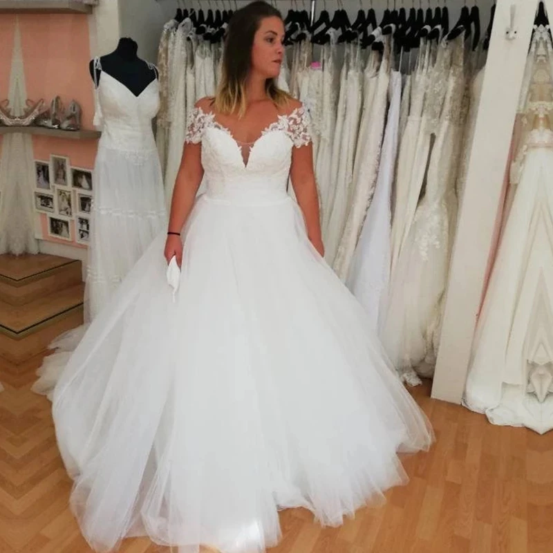 

ANGELSBRIEP Sweetheart Ball Gown Wedding Dress Vestido De Noiva Fashion Applique Court Train Formal Bride Wedding Gowns Plus