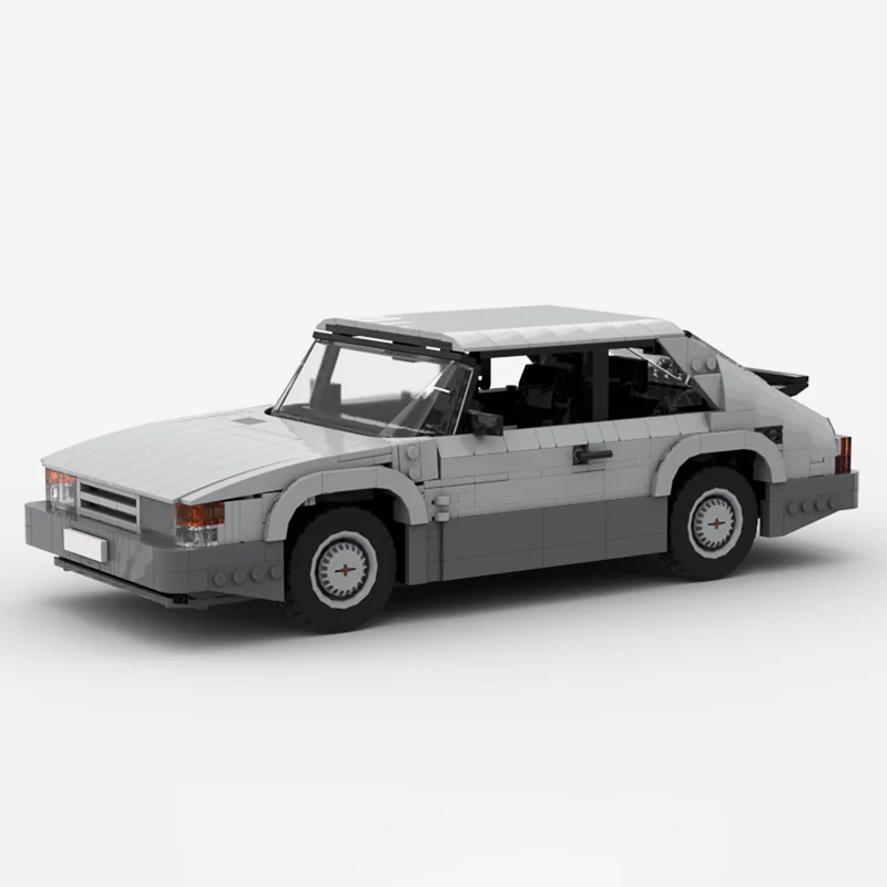 1448PCS MOC Saab 900 Turbo First Generation Turbocharged Retro Collection Series Gray Car Model Adult ChildrenToy Christmas Gift