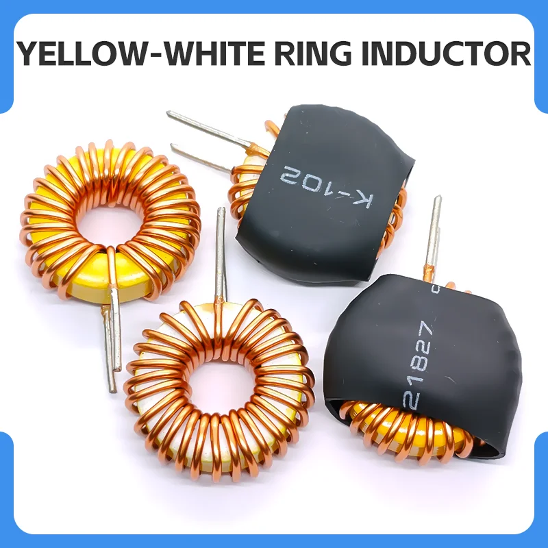 18mm 6826 6826A 6826D Iron Powder Core Toroidal Inductor Yellow and White Toroidal Inductor