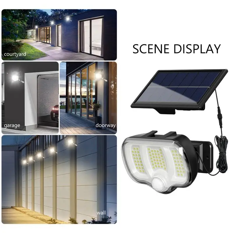 

LED Solar Street Light 1200mAh Split Solar Security Light 3 Modes Motion Sensor Outdoor Light for Outdoor Garden Courtyard