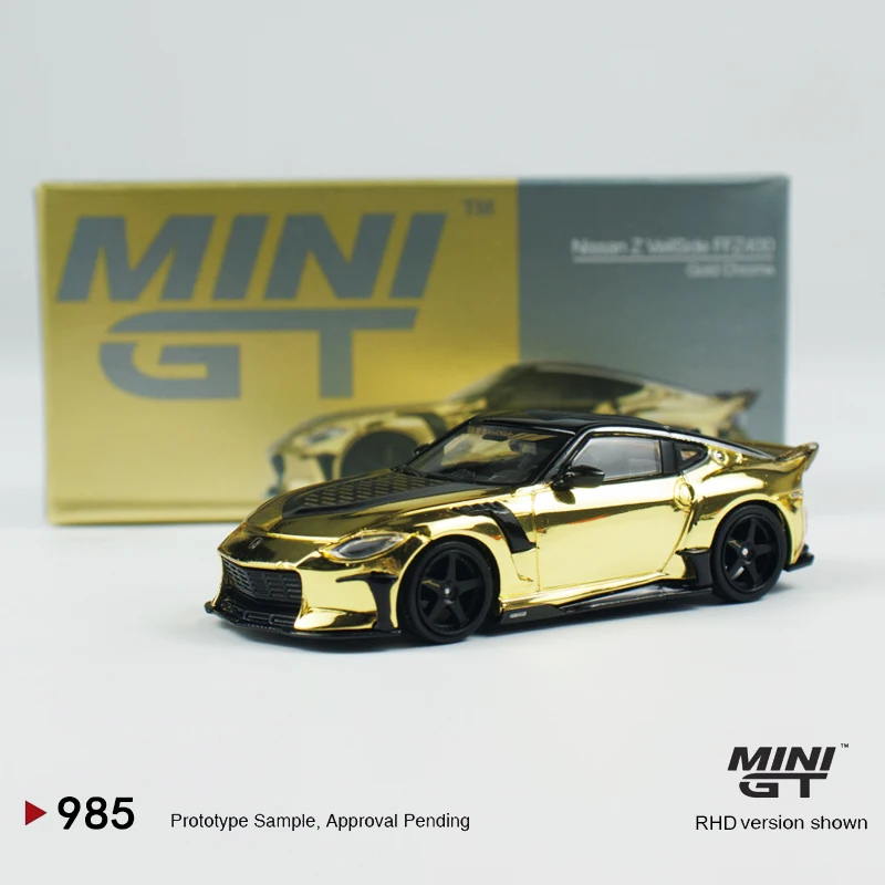 MINIGT 1:64 Nissan Z VeilSide FFZ400 Золотой Хром MGT сплав Модель автомобиля 985