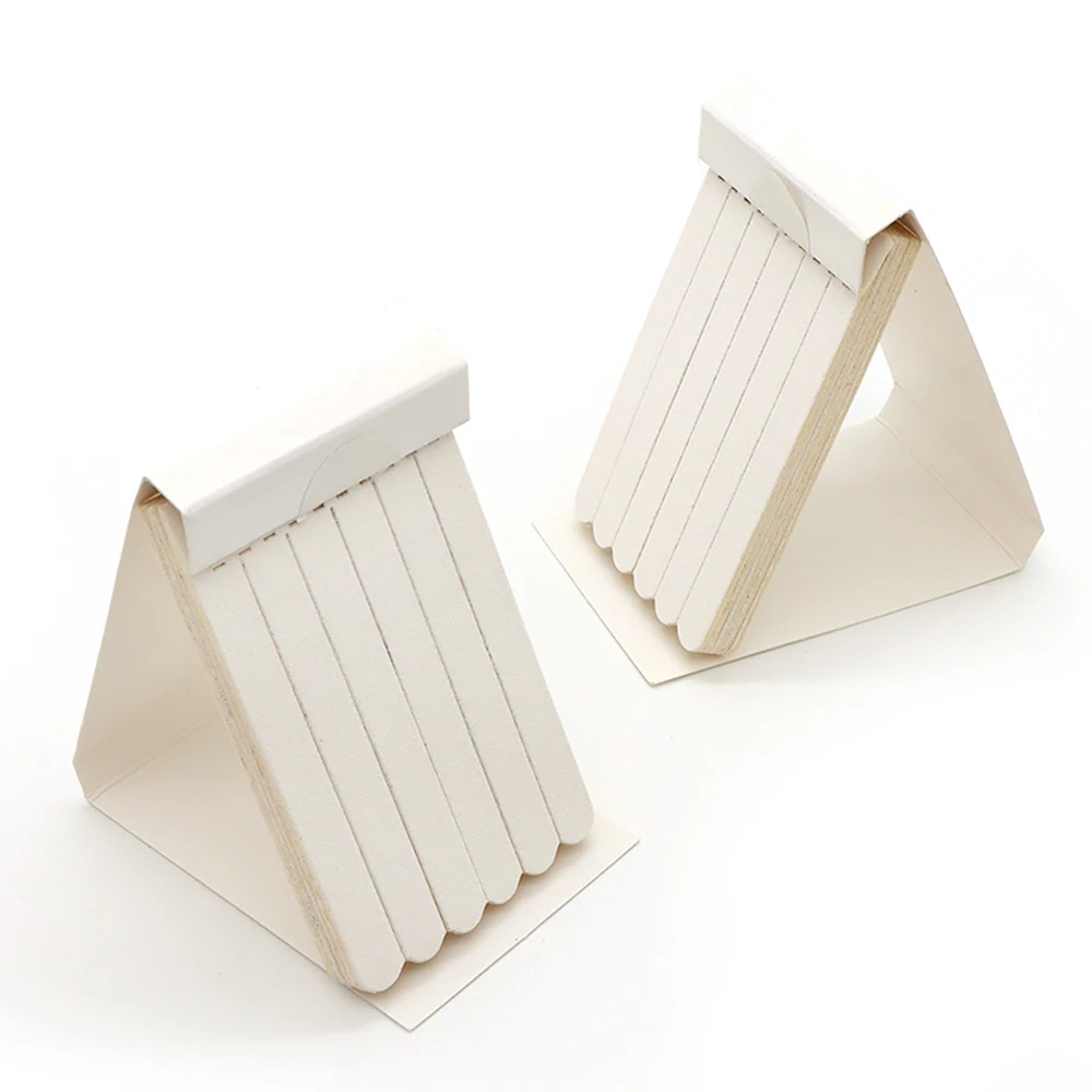 60/90Pcs Tear-off Disposable Wood Nail Files Mini Sandpaper Files Strip Single-Use Hygienic Nails File For Pet Grooming Manicure
