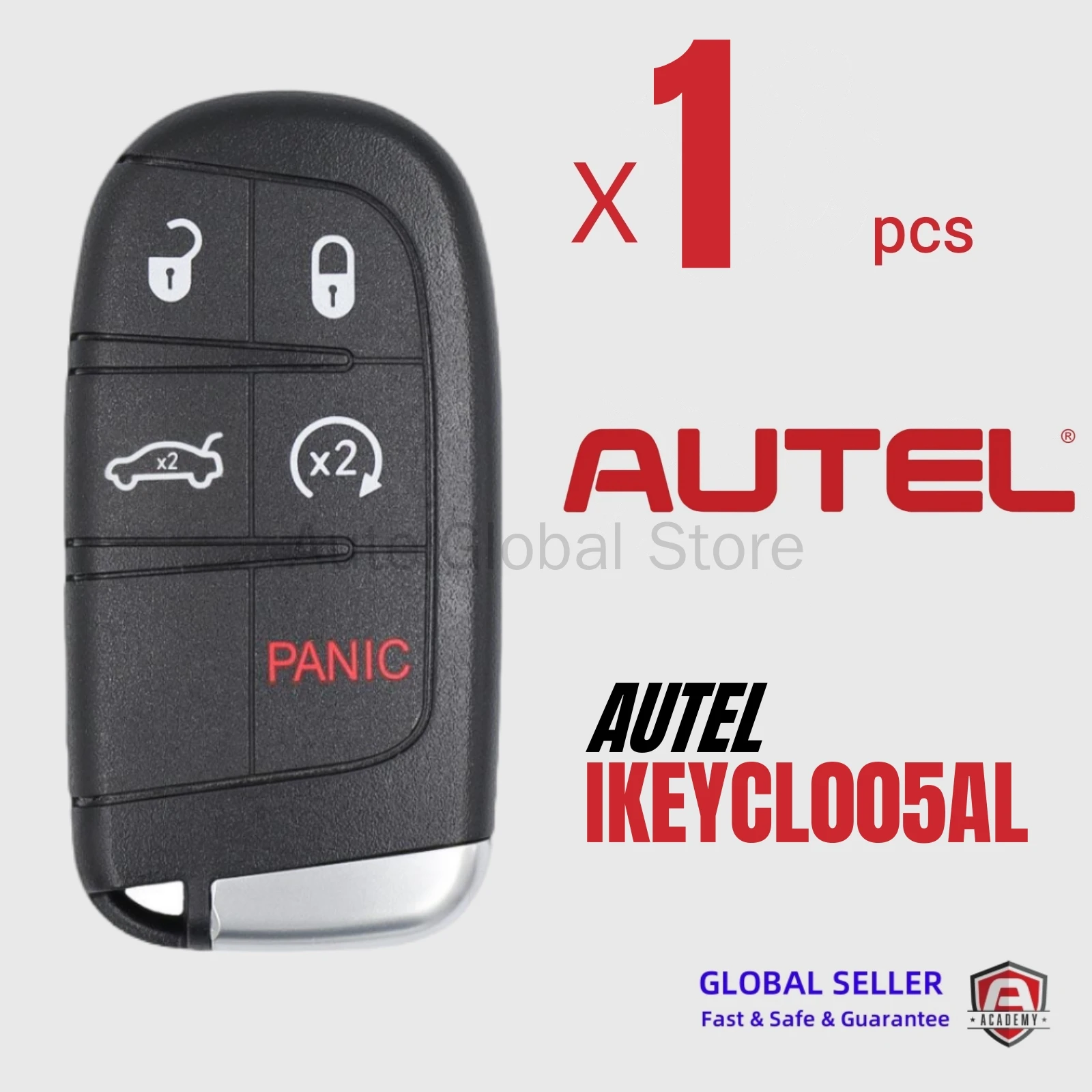 1PCS AUTEL CL005AL Universal Smart Key Premium for Chrysler 5 Buttons IKEYCL005AL For Autel Smart Key For KM100 IM508 IM608
