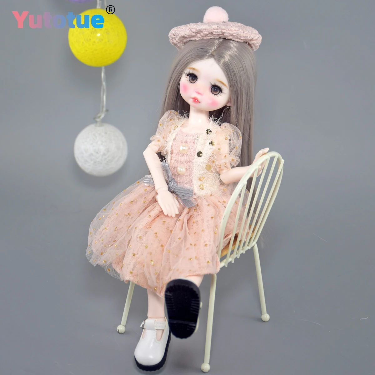 YUTOTUE Muñeca de niña de 12 pulgadas de altura Juguete lindo Zapatos de vestir bonitos Peluca recta Todo incluido Regalo para niños