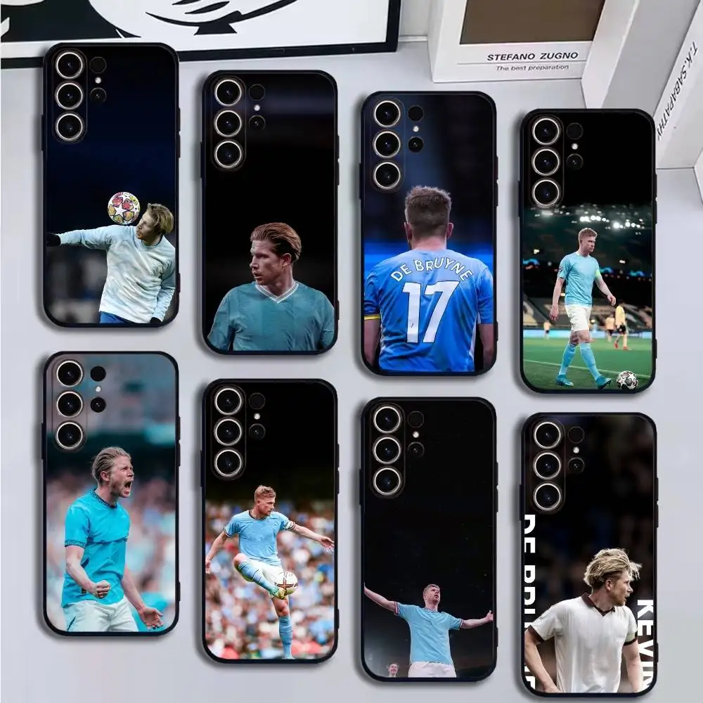 

football Kevin De Bruyne Phone Case For SamsungS25,24,21,22,23,30,Ultra,20,Plus,Fe,Lite,Note,10,9,Soft Black Cover