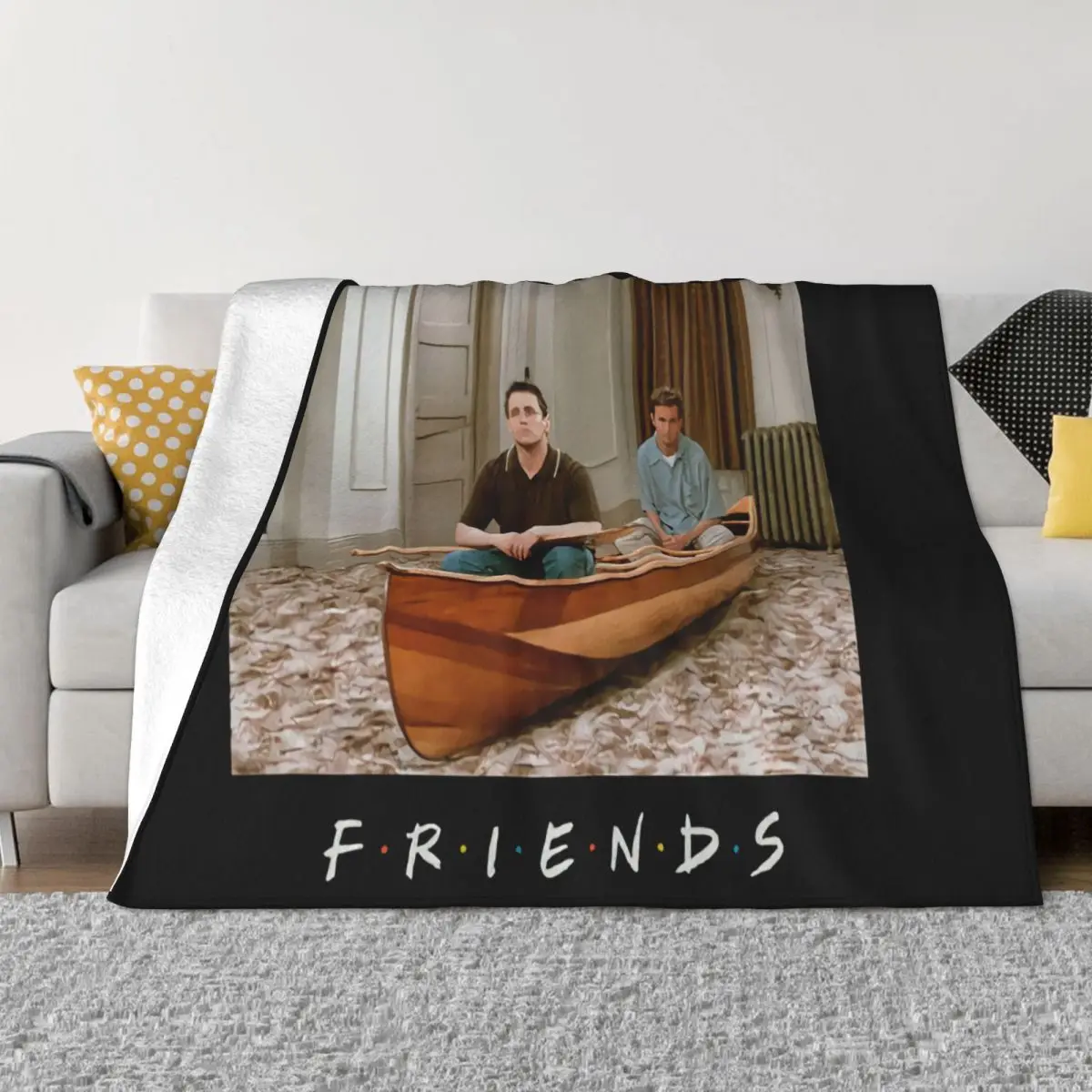 Friends Mens Joey And Chandler Boat Personalized Youth High Quality High Quanlity High Quanlity Kawaii Simple Throw Blanket