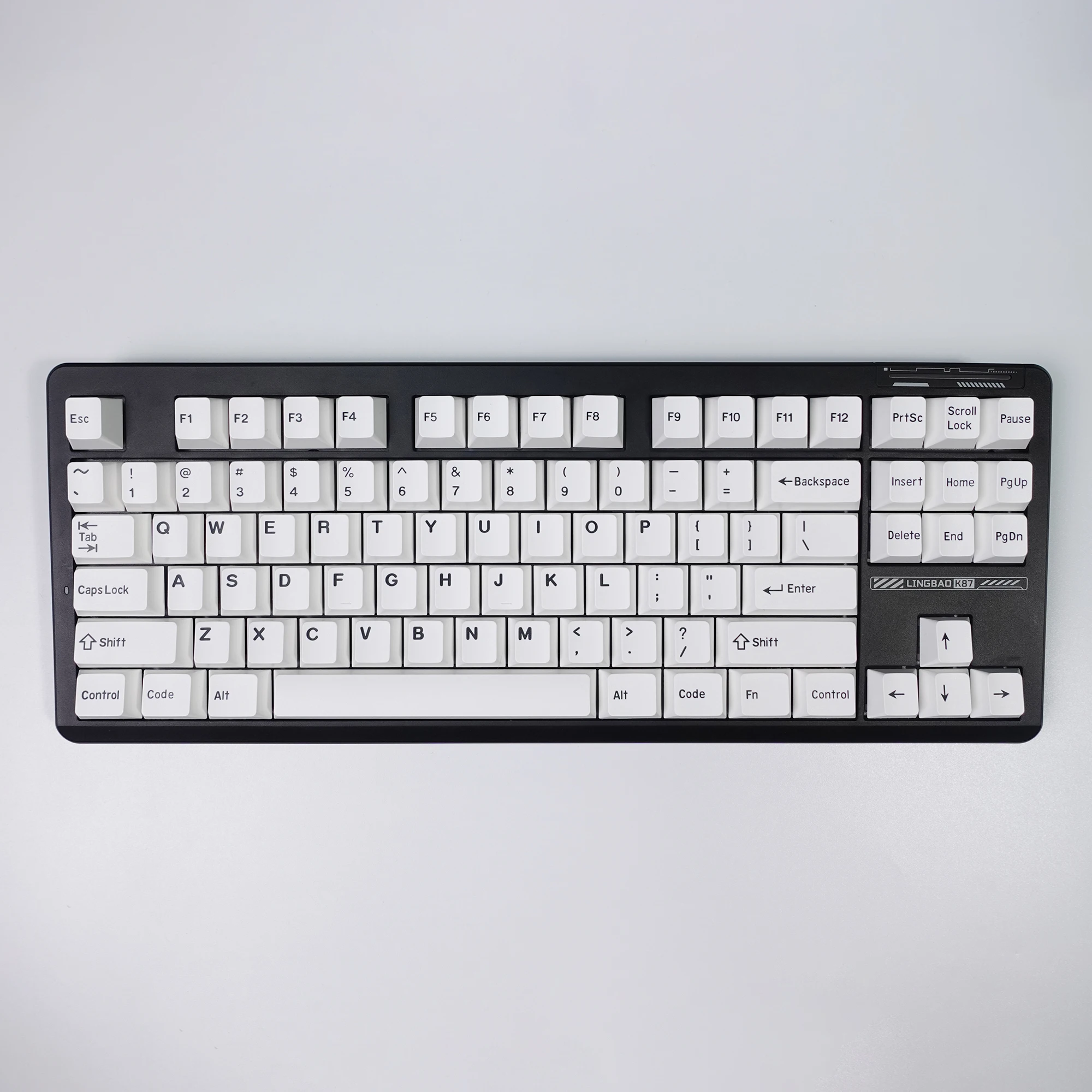 KBDiy GMK BOW Keycap Cherry Profile doble disparo PBT ISO 7u teclas blancas y negras Retro para teclado mecánico GMK67 MX Switch