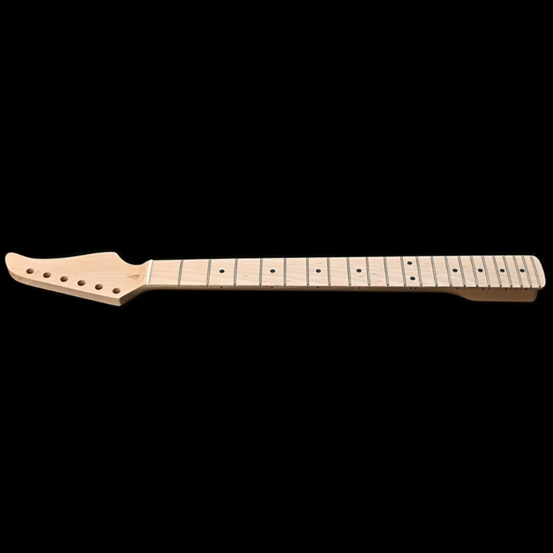 22 Fret Maple Wood Guitar Neck Replacement Smooth Edges Fretboard Guitar Fingerboard Stringed Musical Instrument Parts