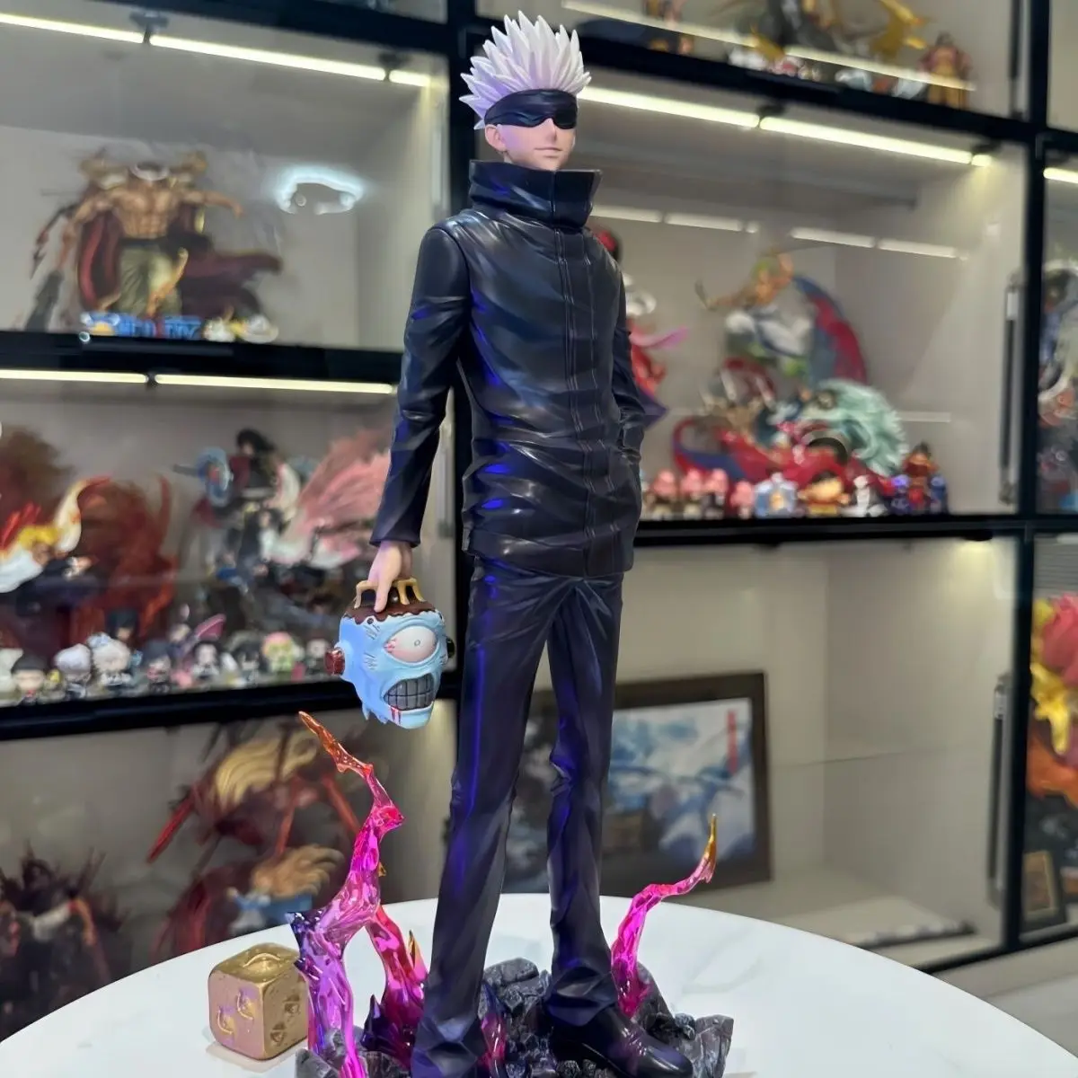 Figuras de Anime Jujutsu Kaisen Gk Satoru Gojo figura 2 cabezas 2 brazos Satoru Gojo estatuilla colección de estatuas de Pvc modelo muñeca Juguetes