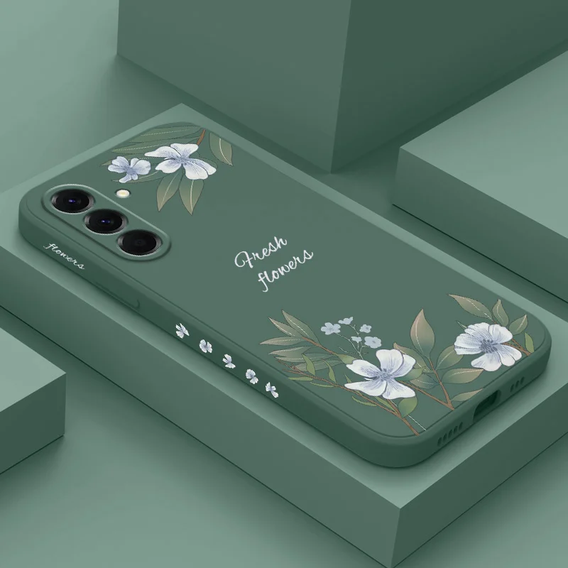 Leafy Lily Phone Case For Samsung Galaxy A57 A37 A27 A17 A56 A36 A26 A16 A06 A55 A35 A25 A15 A05 A54 A34 A24 A14 A04 Cover
