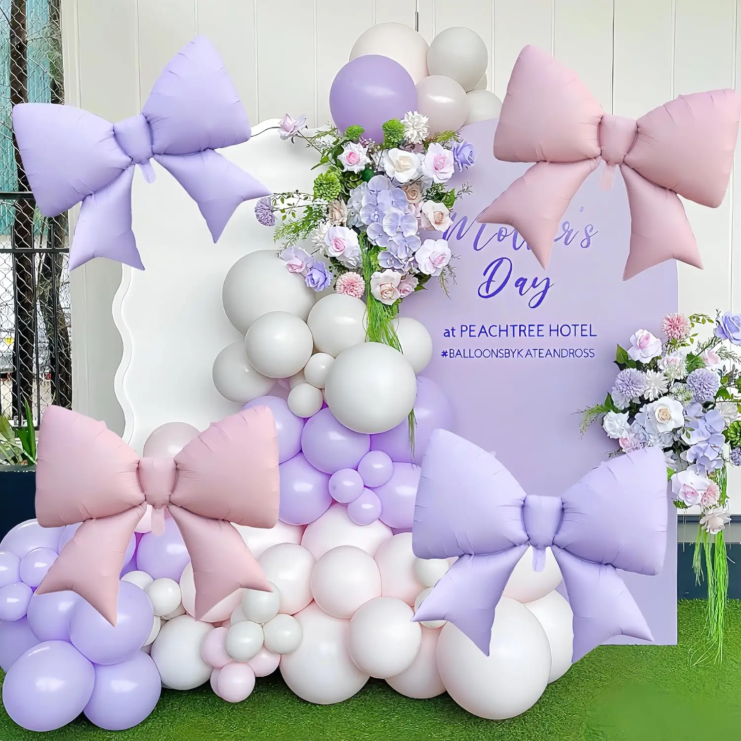 2 stücke Schmetterling Knoten Aluminium Folie Ballon Set Einzel Party Hochzeit Jahrestag Dusche Geburtstag Party Dekoration Ballon – Detail 5
