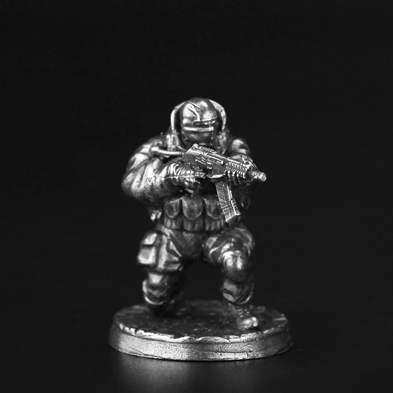 Cupronickel gra planszowa kawałek metalowe figurki nowoczesny wojna Model żołnierza kreatywna miniaturowa ozdoba akcesoria zabawki