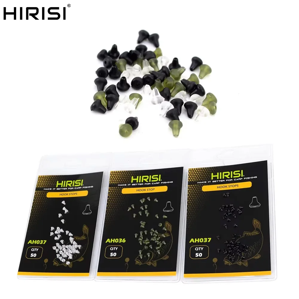 

Hirisi 50pcs Rubber Fish Hook Stoppers for Fishing Rigs Terminal Tackle AH036 Utility Fishing Accessories Novelties