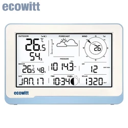 Ecowitt WS3800 ricevitore stazione meteorologica wi-fi, Console Display LCD da 7.5 pollici, supporto dispositivi IoT WFC01 e AC1100