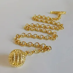 New Lapel Chain Men's Fashion Suit Gold-plated Brooch Neck-chain Flower Eye Sailor Knot Styling Collar Chains Gift for Men Women