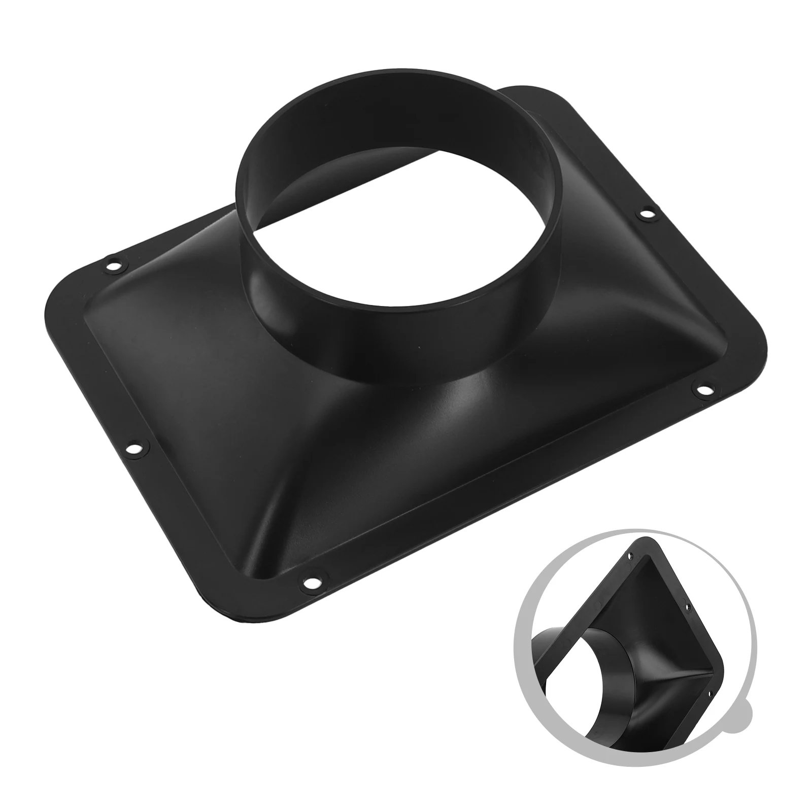 

Flange Vent Connector Indoor Ventilation System ABS 1 Pcs Black Wall mounted 7 75 5 78in 9 05 7 08in Accessories