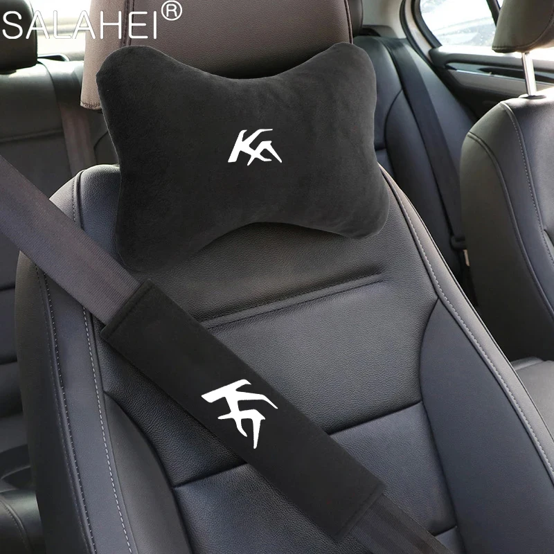 

Fashion For Ford Ka 2022 2021 2020 2019 2018 2017 2016 2015 2014 SHELBY Car Seat Belt Shoulder Cover Headrest Neck Pillow Covers