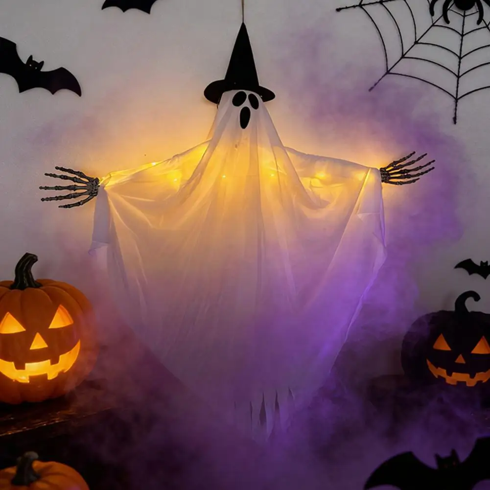 Halloween Decorations Outdoor Indoor Halloween Party Spooky Ghost String Lights -LED Fairy Lights For Yard Garden Lawn