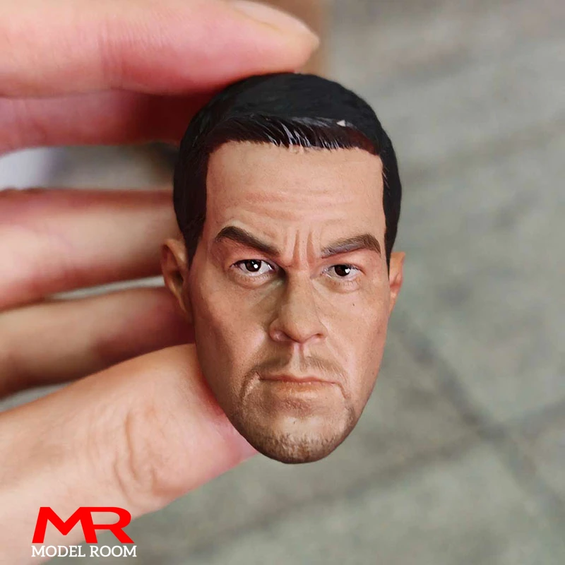 

1/6 Mark Wahlberg Head Sculpt PVC Male Head Carving Model Fit 12'' Soldier Action Figure Body Dolls