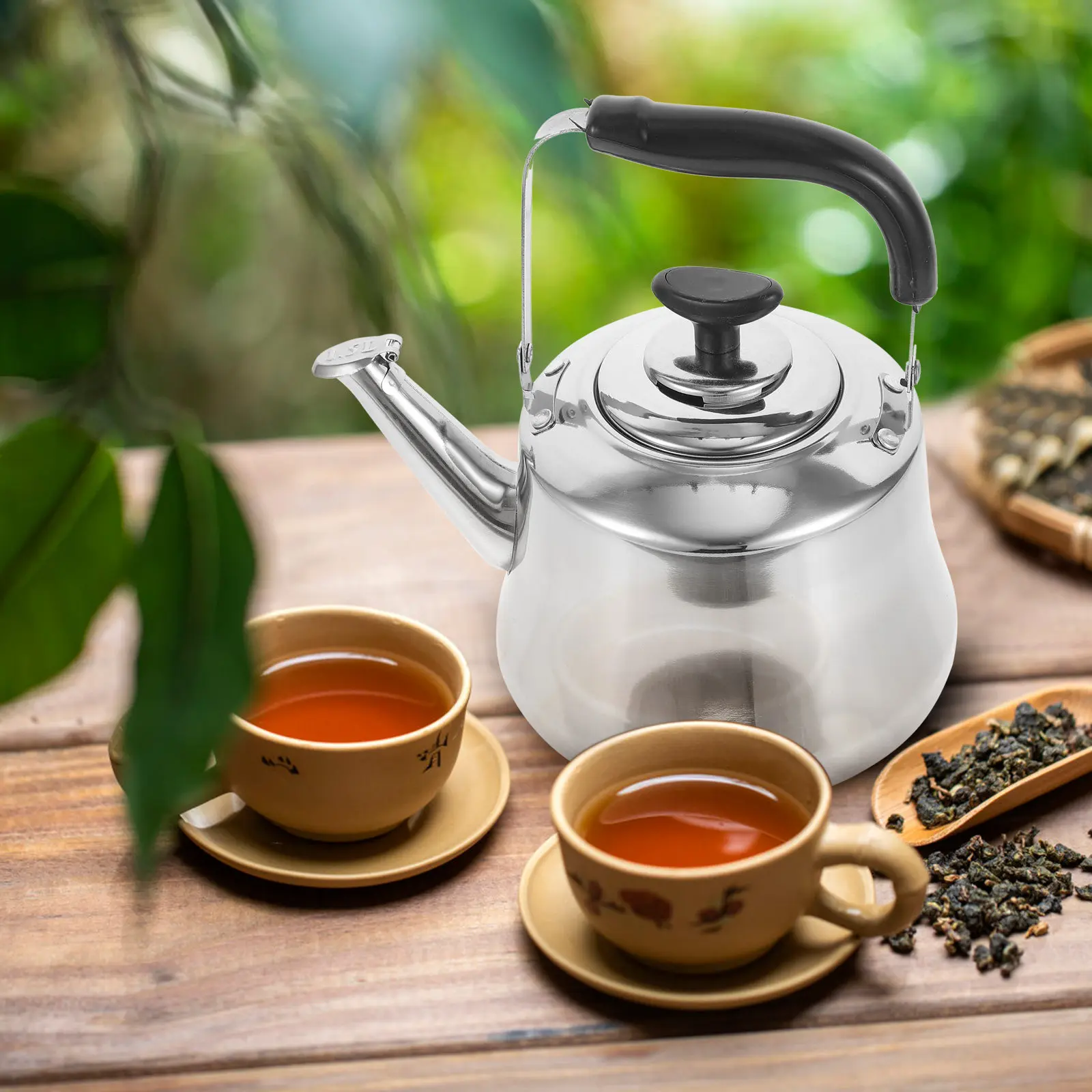 1Pcs Stainless Steel Whistling Kettle Heating Water Kettle Boil Water Teakettle for Home Tea Coffee Stainless Steel Teakettle