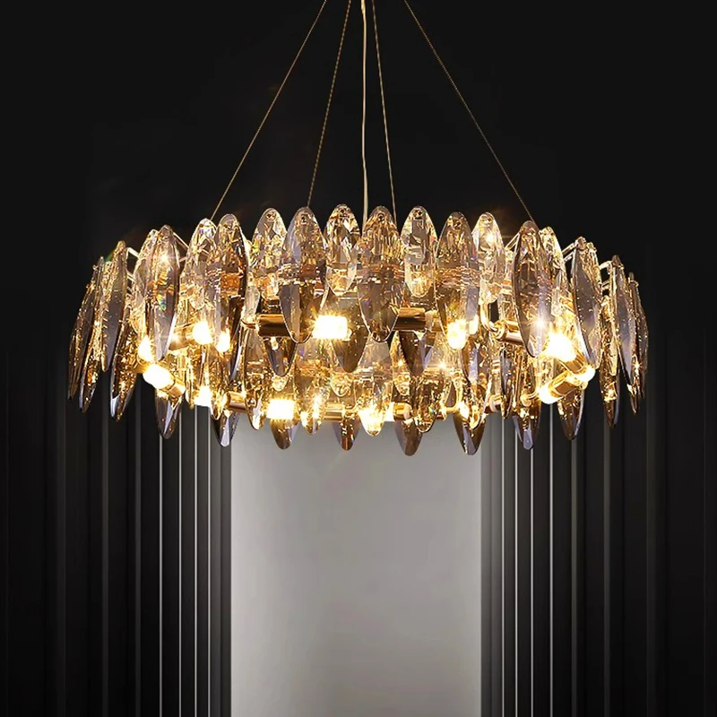 

Modern light luxury crystal chandelier lighting Ceiling lamps hanging light led chandeliers for the living room indoor light