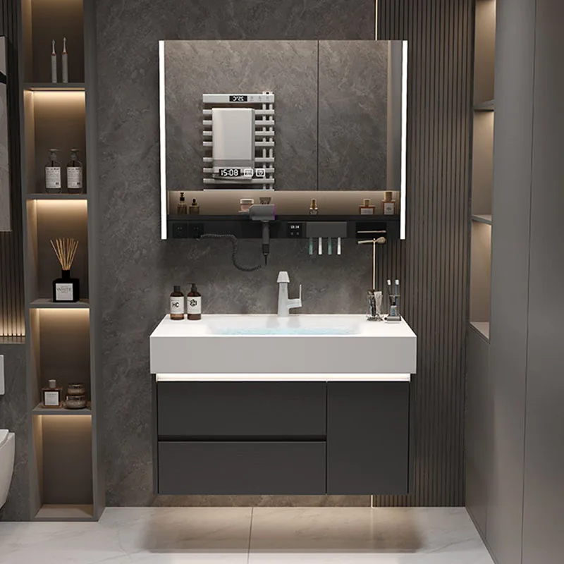 Storage Display Bathroom Cabinet Mirror Organizer Partitions Storage Toilet Luxury Cupboard Modern Gabinete Trendy Furniture