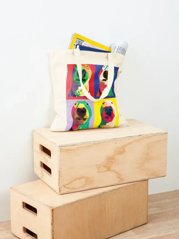 @PupperNelson: حقيبة حمل فنية من Pop Art حقائب مخصصة حقيبة قماش جامعية حقيبة قماش للنساء حقيبة حمل لطيفة