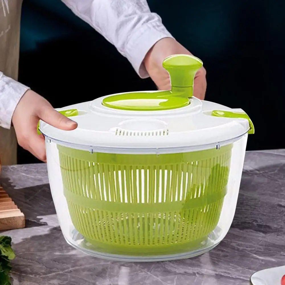 Large Salad Spinner Dehydrator with Stainless Steel Basin And Filter Basket 3/5L Multi-Use Vegetable Washer Dryer Strainer for F