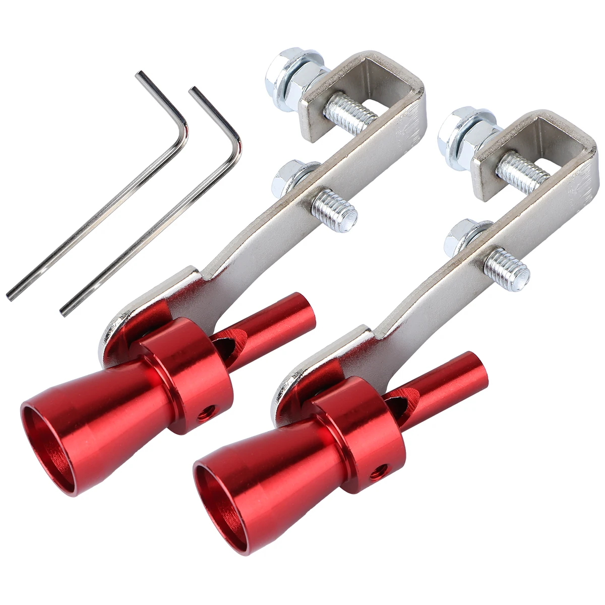 

2pcs Car Turbine Whistle Exhaust Sounder Loud Roar Maker Clip-On For Vehicles Red S Size Durable Practical Engine Parts