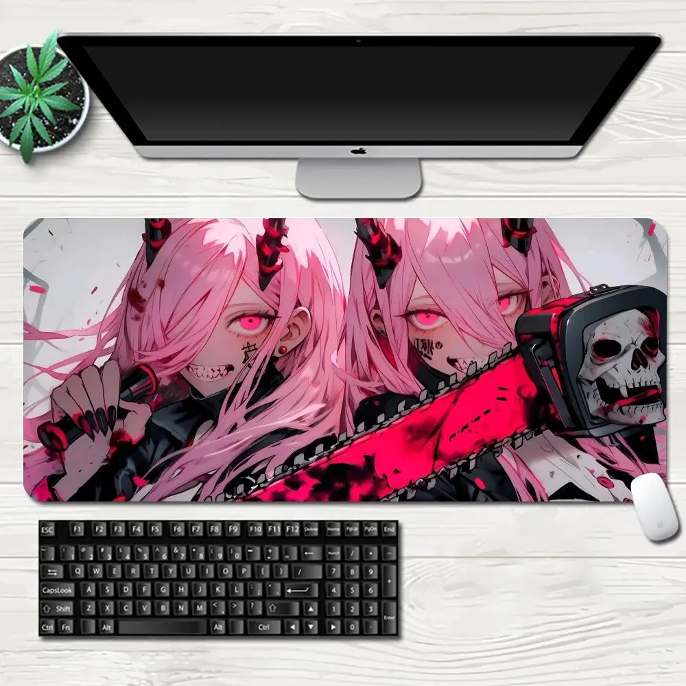 

Desk accessories Mouse Pad Demon Girl Chainsaw Girl Large cabinete pc gamer thickened tapis de souris rubber teclado kawaii mouse pad