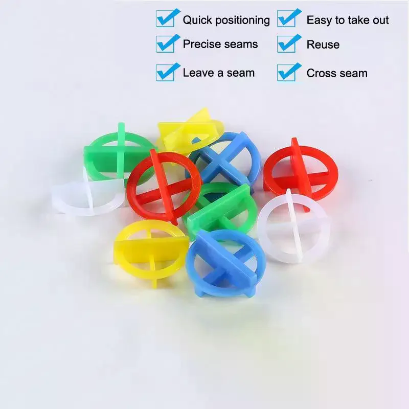 00Pcs Tile Leveling System Clips Spacers Wedge Floor Wall Installation Plastic 1-3mm