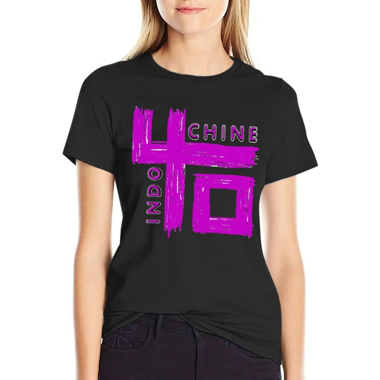 Indochine - Purple T-Shirt oversized Blouse clothes for woman