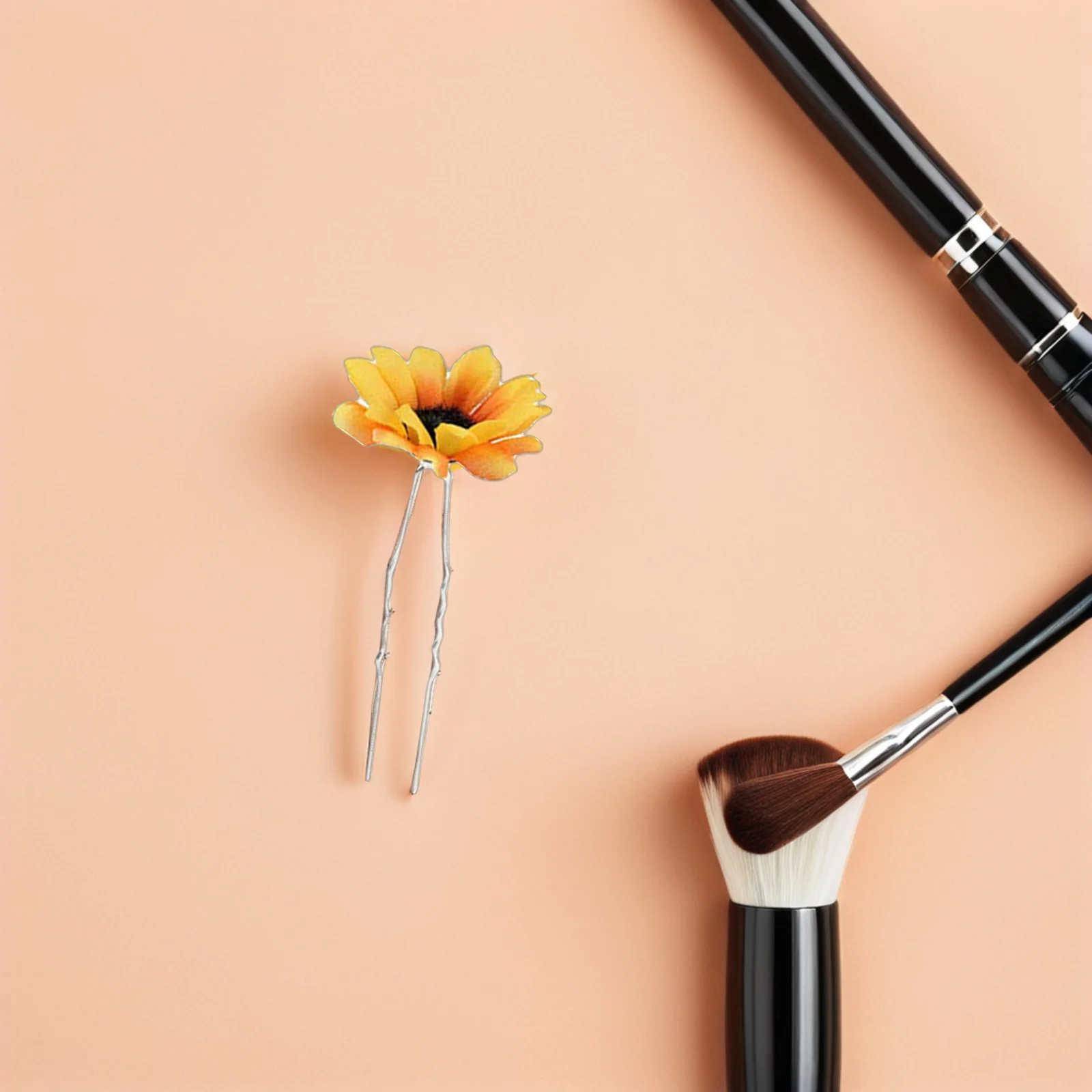 

25pcs Sunflower Daisy Floral Hairpins Elegant Wedding Bridal Accessories Bridesmaids Festival Beach Party Lightweight