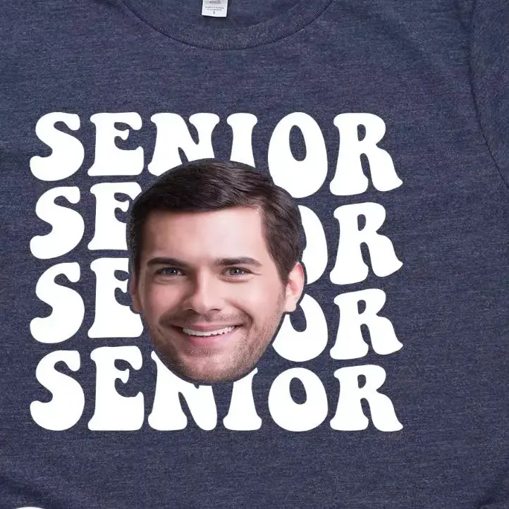 Custom Senior Graduation Shirt Funny Photo Face Name Print Tee Shirt Unisex Personalized Gifts 2026 Class School Unique Outfit