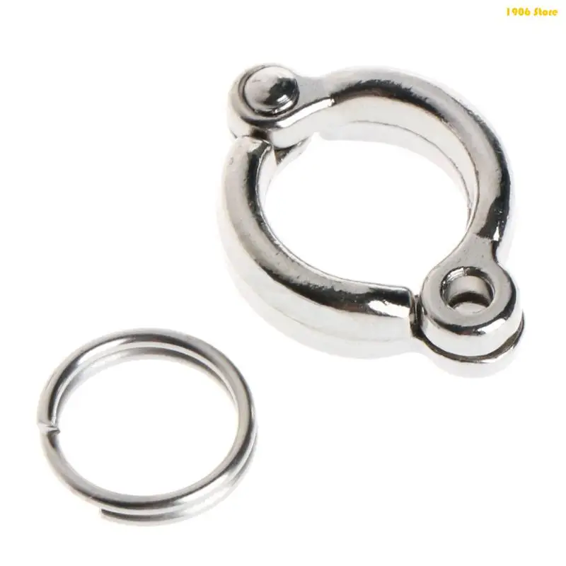U1JB Pet Bird Metal Leg Rings Round Metal Foot Clip Active Opening for Pigeons Parrots Training Leash Flying Accessories