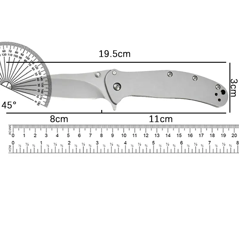 Outdoor Folding Knife 8Cr13Mov Blade 420 Stell Handle EDC Camping Self-defense Pocket Utility Knife Kitchen Tool