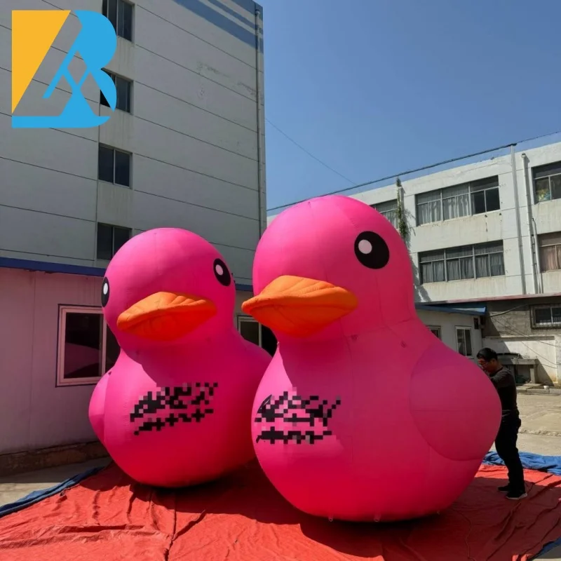 

Customized Cinema Themed Party Giant Air Flow Pink Duck for Birthday Stage Decoration Toys