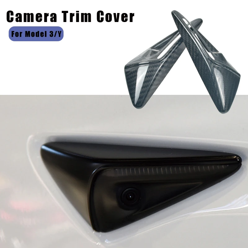 Real Carbon Fiber For Tesla Model 3 17-22 S 12 -19 X 2016 - 22 Model Y Car Side Marker Turn Signal Cover Camera Fender Overlay