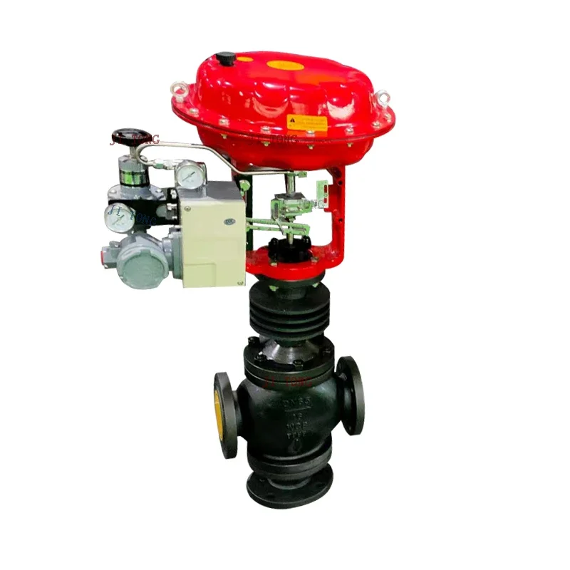 Factory supply durable flange control valve pneumatic high temperature three-way control valve