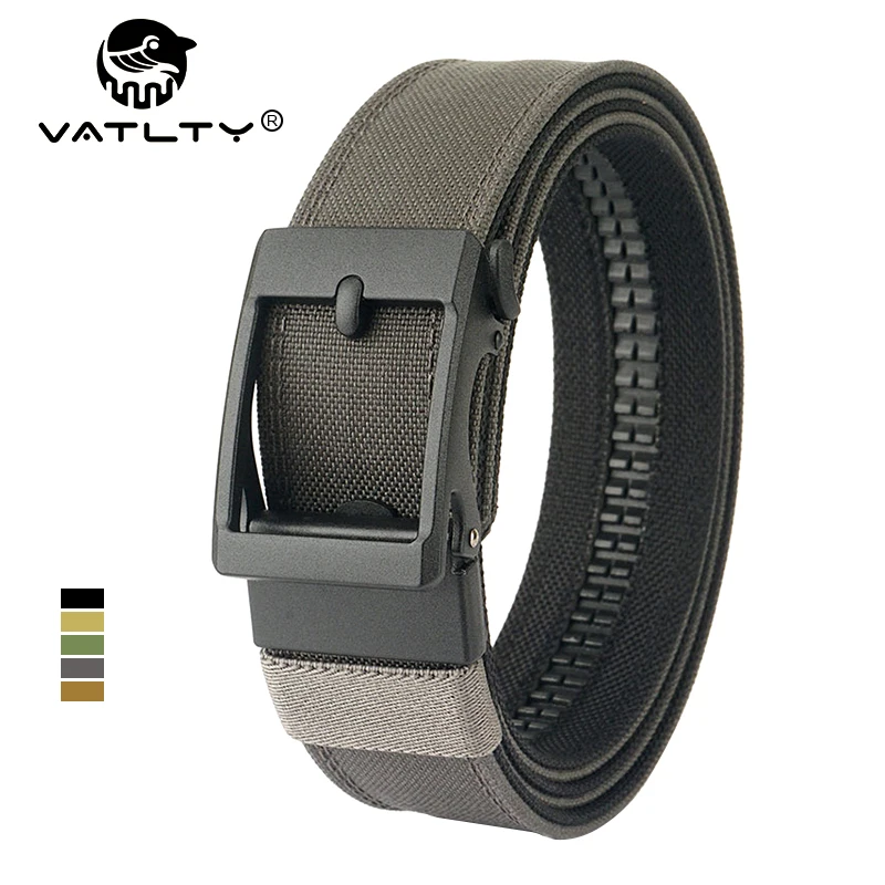 VATLTY New Hard Tactical Belt for Men Metal Automatic Buckle IPSC Gun Belt 1100D Nylon Military Belt Outdoor Sports Girdle Male