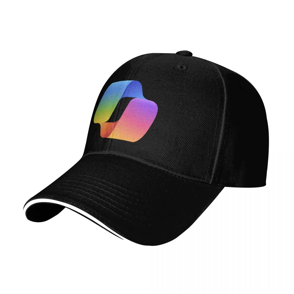 Microsoft Copilot AI Baseball Cap Quick Dry Performance Cotton Twill Breathable Contrast Two Tone Brim